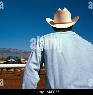 Man in Stetson New Mexico USA Stock Photo