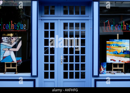 Art gallery facade and entrance Granville Normandy La Manche France Stock Photo