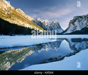 IT - DOLOMITES:  Lake Dobbiaco Stock Photo