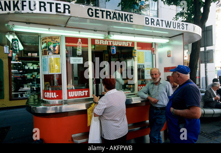 Österreich, Wien, Würstelstand an der Kärtner Strasse Stock Photo