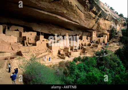 USA, Colorado, Mesa Verde Nationalpark, Cliff Palace,  the largest cliff dwelling in Mesa Verde National Park Stock Photo