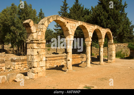 Anjar Castle Lebanon Middle East Stock Photo