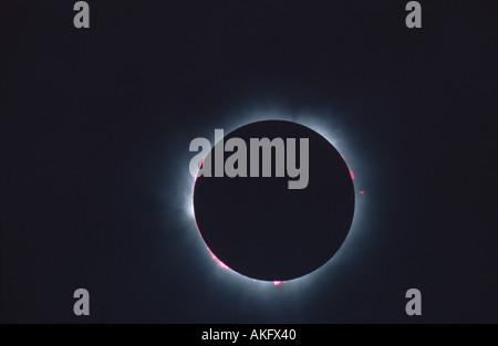 totale solar eclipse at 11.08.1999, Germany, Bavaria, Muenchen Stock Photo