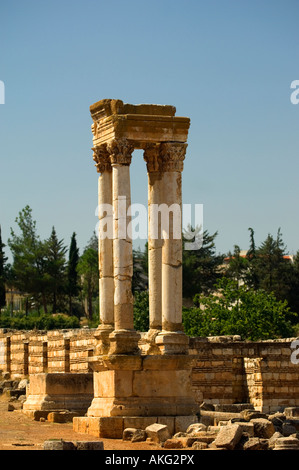 Anjar castle Lebanon Middle East Stock Photo