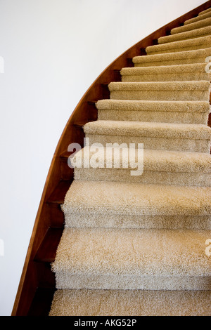 Detail of curved staircase. Stock Photo