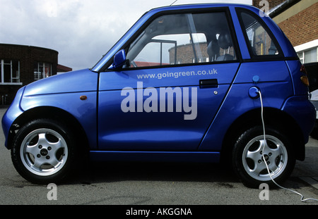 Reva G-Wiz electric car being charged Stock Photo