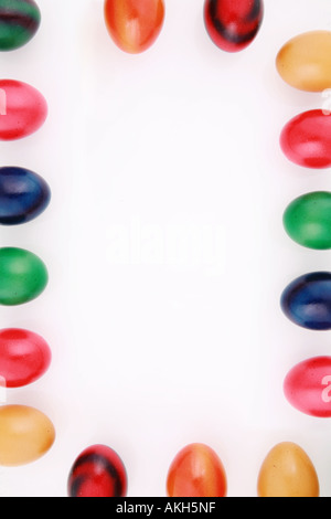 easter eggs on white Stock Photo
