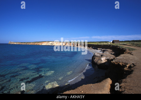 Torre di Seu, Funtana Meiga coast, Sinis, Sardinia, Italy Stock Photo