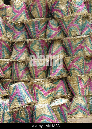 Mangoes packed in wooden boxes for transport Stock Photo