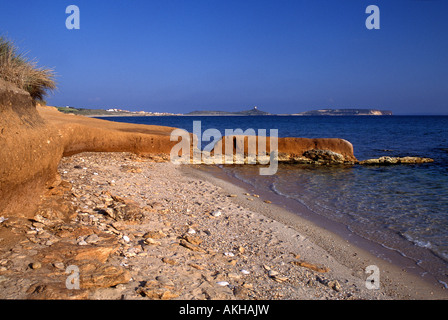 Landscape on Capo San Marco, Funtana Meiga coast, Sinis, Sardinia, Italy Stock Photo