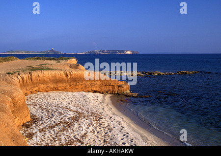 Landscape on Capo San Marco, Funtana Meiga coast, Sinis, Sardinia, Italy Stock Photo