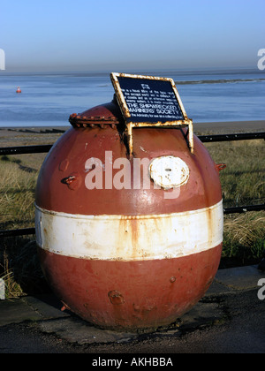 Collecting Box for the Shipwrecked Mariners Society on Fleetwood Promenade Lancashire England Stock Photo