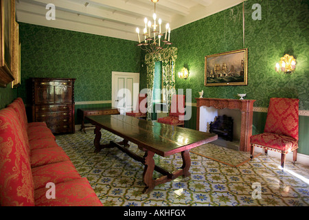 Living room, Nelson castle, Maniace di Bronte, Sicily, Italy Stock Photo