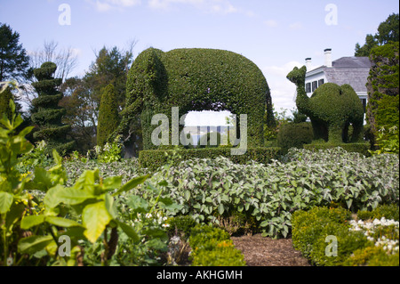 Green Animals Topiary Garden Portsmouth Rhode Island Stock Photo