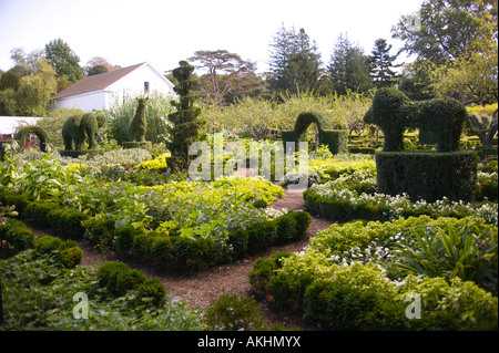 Green Animals Topiary Garden Portsmouth Rhode Island Stock Photo