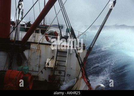 John Biscoe in stormy seas Southern Ocean Stock Photo