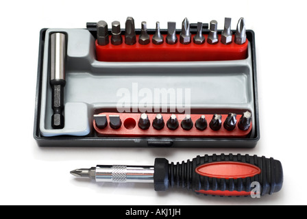 Screwdriver tool set Stock Photo