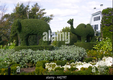 Green Animals Topiary Garden Portsmouth Rhode Island Stock Photo