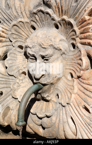 Croatia, Dubrovnik, the old town, classified as World Heritage by UNESCO, Onofrio fountain detail Stock Photo