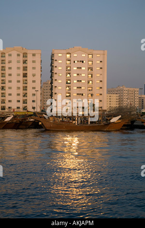 Residential buildings property units in Al Sharjah - The creek, UAE United Arab Emirates Stock Photo