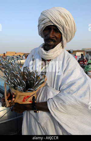Street vendor Nouakchott Mauritania Stock Photo