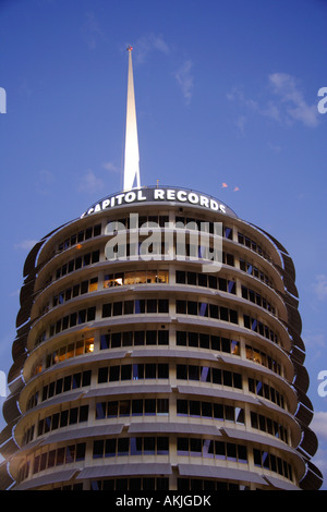 Capitol Records Building Hollywood Ca Stock Photo