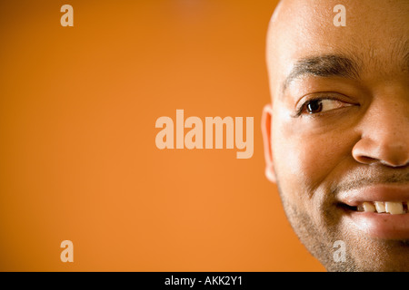 Close up of man smiling Stock Photo
