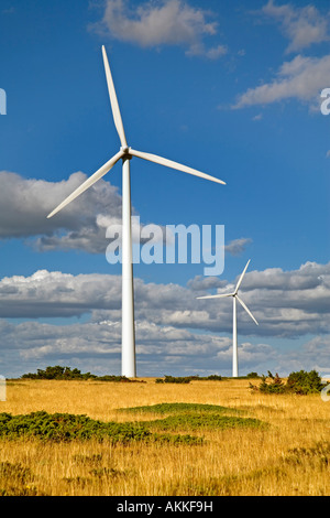 wind park in the paramo of masa burgos castilla leon spain Stock Photo