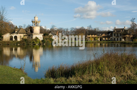 La Petit Trianon in the grounds of Versailles palace Paris France Stock Photo