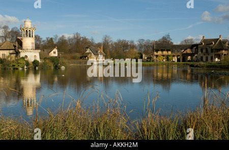 La Petit Trianon in the grounds of Versailles palace Paris France Stock Photo