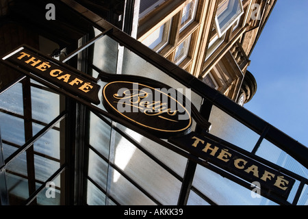 Sign Outside Bettys Cafe in Harrogate North Yorkshire England Stock Photo