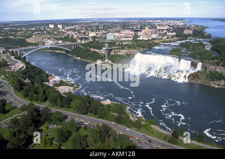 The American Falls at Niagra Falls New York and Canada Stock Photo