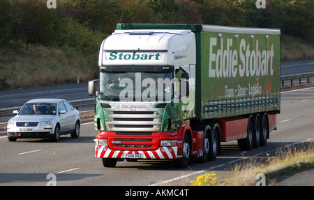 Eddie Stobart lorry on M40 motorway, Warwickshire, England, UK Stock Photo