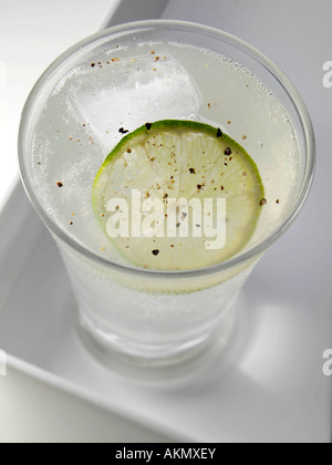 A glass of iced Nimbu Pani Indian drinks Stock Photo