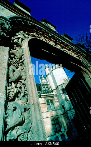 Paris France, low angle, view, 'Cluny Museum' 'Musee national du Moyen Age' 'Thermes de Cluny' Entrance 6 Place Paul Painlevé 75005 Stock Photo