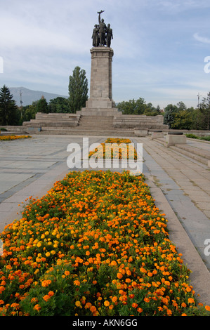 Monument to Russian Red Army in sofia Central Park Stock Photo