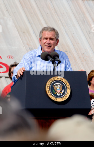 President George Bush during presidential re election rally at The Villages in central Florida Stock Photo