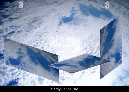 Mirror Images in the Sky Stock Photo