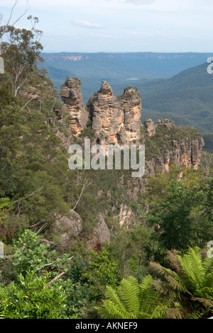 The Three Sisters from Echo Point, Blue Mountains, New South Wales, Australia Stock Photo