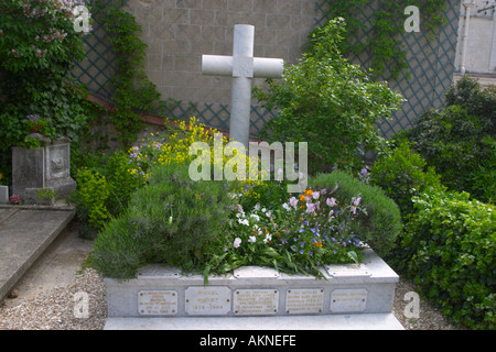 Monet family tomb at the Sainte Radegonde Church Giverny Normandy France Stock Photo