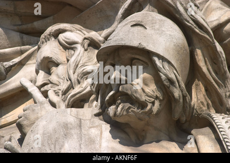 Detail from The Departure of the Volunteers of 1792 by Rude relief on the Arc de Triomphe Paris France Stock Photo