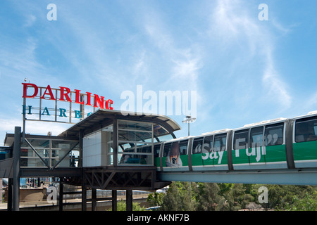 Monorail, Darling Harbour, Sydney, New South Wales, Australia Stock Photo