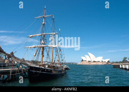 Sydney Opera House from The Rocks, Sydney, New South Wales, Australia Stock Photo