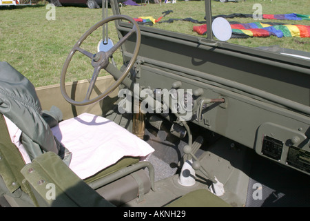 jeep willys military vehicles alamy dashboard steering wheel vehicle wwii