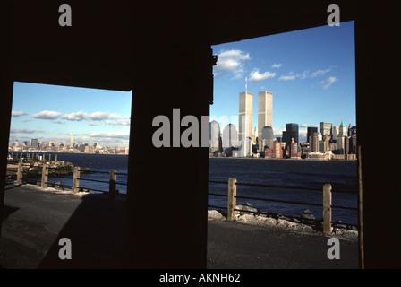 twin towers world trade center new york Stock Photo