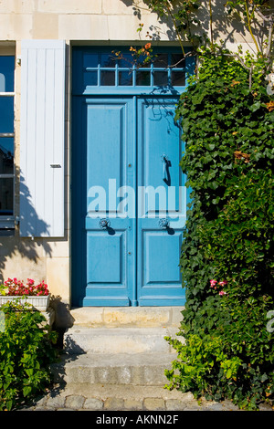 Traditional double door Ile De Re France Stock Photo