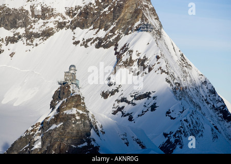 Sphinx Observatory Jungfraujoch Top of Europe Aletsch Glacier Grindelwald Bernese Oberland highlands Switzerland Stock Photo