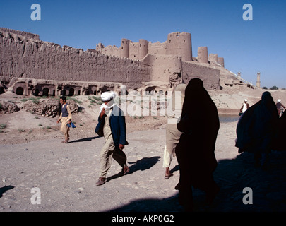 street beside citadel, Herat, Afghanistan Stock Photo