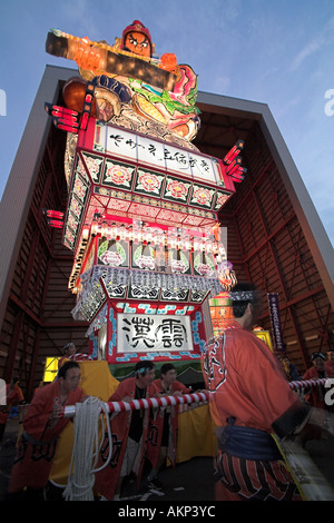 Tachi-nebuta festival goshogawara japan aomori prefecture floats summer ornate traditional tradition Stock Photo