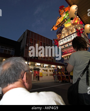 Tachi-nebuta festival goshogawara japan aomori prefecture floats summer ornate traditional tradition Stock Photo